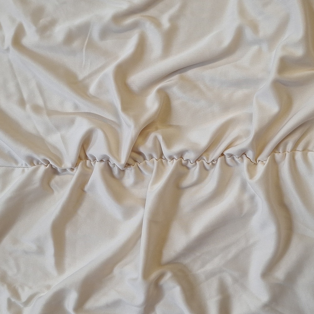 NEW! Long Sleeve Ruched Slim Fit Bodysuit, Cream - A New Day - Picture 4 of 9